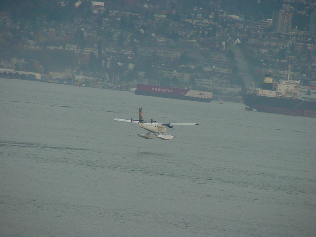 Landscanpe (An airplane\'s flying off)
 - landscape; Coal Harbour; Vancouver; airplane; 