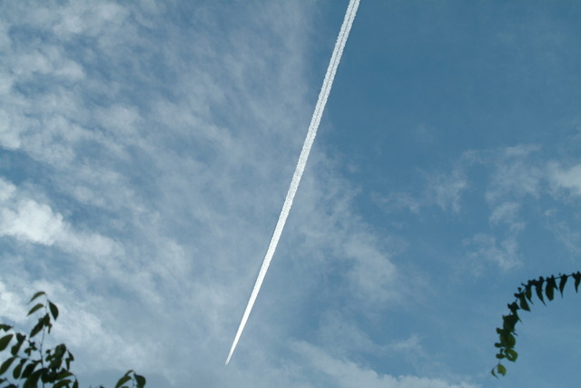 DSCF7003 - 구름; 비행기; 연기; 하늘; 풍경; 