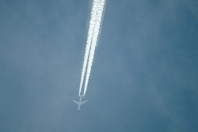 DSCF7002 - 구름; 비행기; 연기; 하늘; 풍경; 