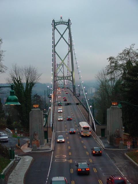 Lion\'s Gate Bridge
 - First Narrows Bridge; Lions\' Gate Bridge; Vancouver; landscape; 