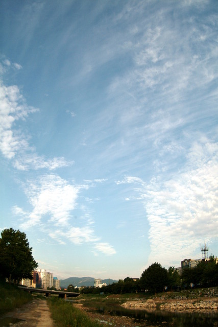 DSCF3885 - 풍경; 하늘; 갑천; skyscape; 