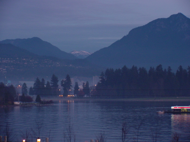 Night View of Vancouver (뱅쿠버야경)
 - landscape; Coal Harbour; Vancouver; coastal landscape; 