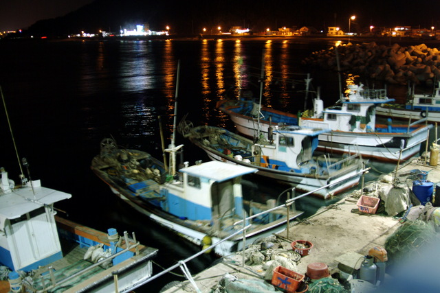 어촌야경(port night view) - 어촌; 야경; 배; 강구항; night view; 