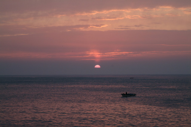 DSCF1955 - 일출; Sunrise; sea; boat; 
